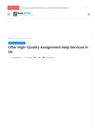 High-Quality Assignment Help Services with Affordable Cost