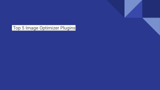 Top 5 Image Optimizer Plugins