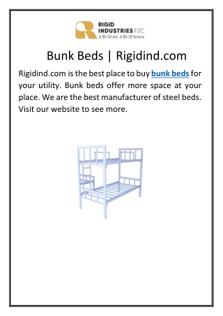 Bunk Beds | Rigidind.com
