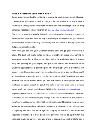 Best site to buy property in india