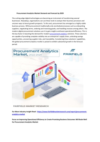 Procurement Analytics Market