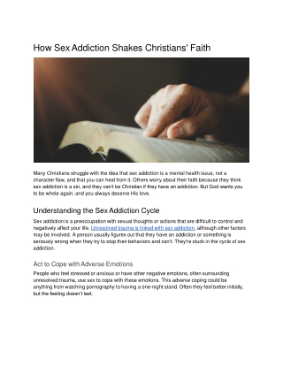 How Sex Addiction Shakes Christians' Faith.docx