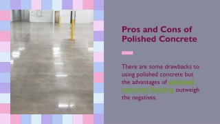 Pros and Cons of Polished Concrete