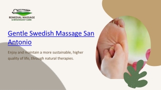 Gentle Swedish Massage to Relax and Rejuvenate | Massage Natural Clinic