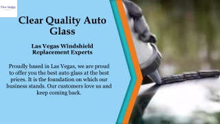 Repair Your Car Window by Experts in Las Vegas - Clear Quality Auto Glass