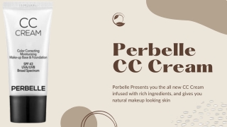 Perbelle CC Cream's Advanced Features