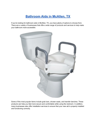 Bathroom Aids in McAllen, TX