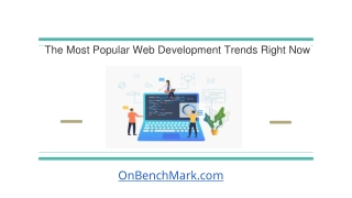 The Most Popular Web Development Trends Right Now