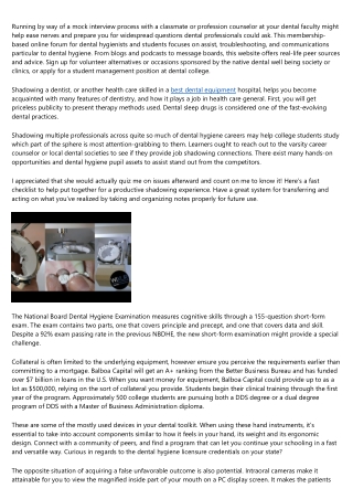 Dental Pupil Kits & Provides