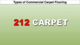 Types of Commercial Carpet Flooring