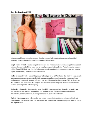 Erp Software In Dubai