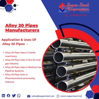 Alloy 20 Pipe|3LPE Coating Seamless Pipe| Monel 400/K500 Round Bars|Sagar Steel