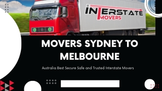 Movers Sydney to Melbourne | Interstate Movers