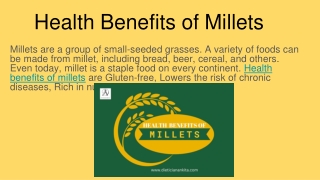 Health Benefits of Millets