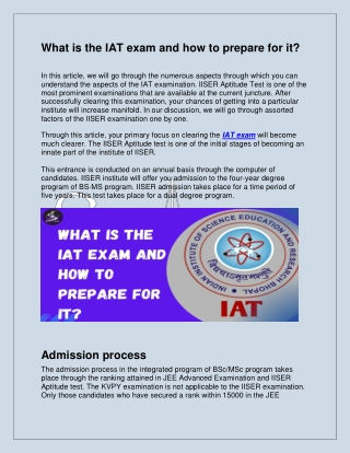 What is the IAT exam and how to prepare for it