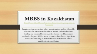 MBBS in Kazakhstan