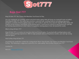 Raja Slot 777