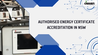 Authorised Energy Certificate Accreditation in NSW