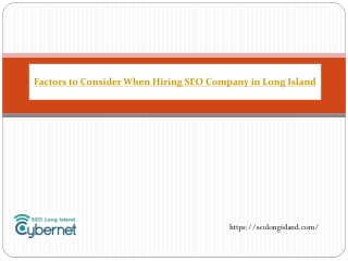 Factors to Consider When Hiring SEO Company in Long Island