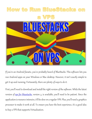 How to Run BlueStacks on a VPS