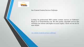 Seo Content Creation Services California   Viralwebmedia.com