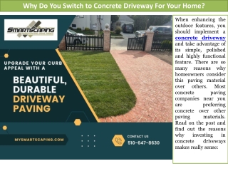 Why Do You Switch to Concrete Driveway For Your Home?