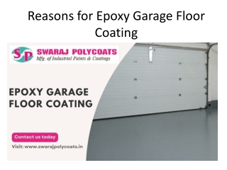 Reasons for Epoxy Garage Floor Coating