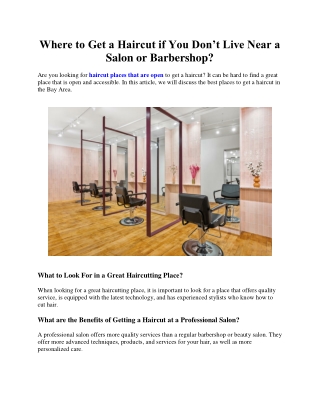 Where to Get a Haircut if You Don’t Live Near a Salon or Barbershop