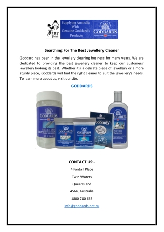 Searching For The Best Jewellery Cleaner