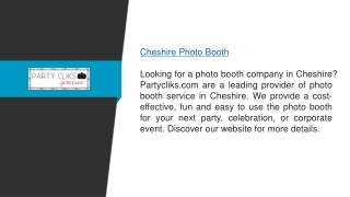 Cheshire Photo Booth  Partycliks.com