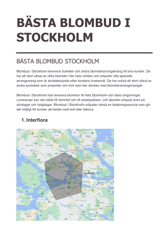 Nordiska Blombud i Stockholm
