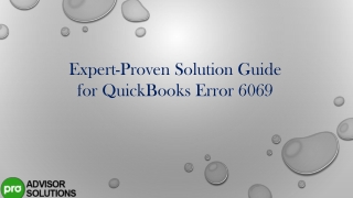 Expert-Proven Solution Guide for QuickBooks Error 6069