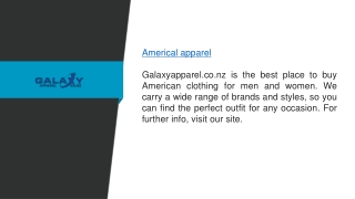 Americal Apparel  Galaxyapparel.co.nz