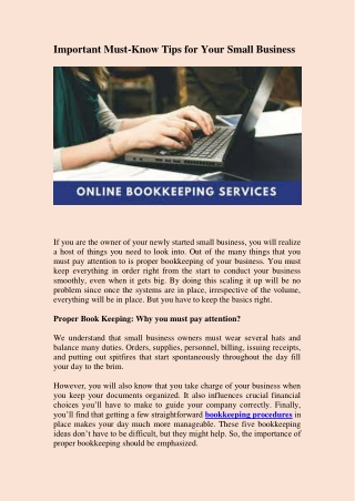 Important Must Know Tips for Your Small Business