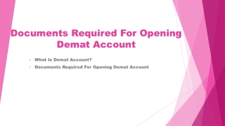Document Required for Demat Account | Motilal Oswal