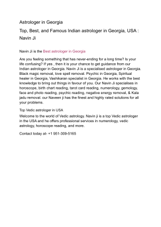Astrologer in Georgia (1)