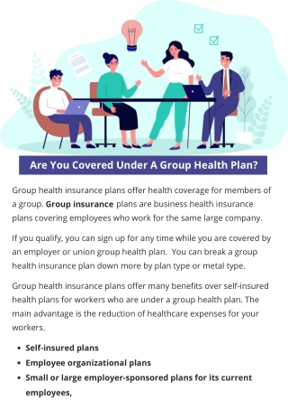 Are You Covered Under A Group Health Plan