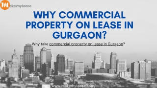 Why commercial property on lease in gurgaon