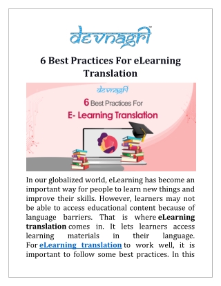 6 Best Practices For eLearning Translation