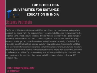 Top 10 Best BBA Universities For Distance Education In India