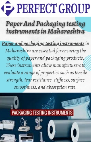 Paper And Packaging testing instruments in Maharashtra | Perfectgroupindia