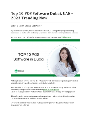 Top 10 POS Software Dubai, UAE – 2023 Trending Now!