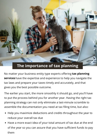 The importance of tax planning