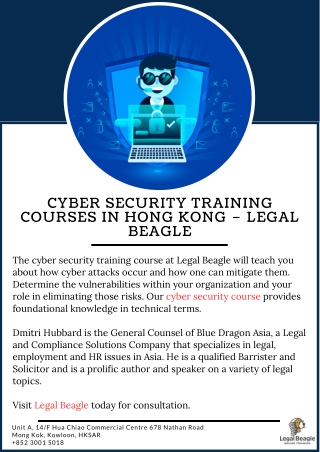 Cyber Security Training Courses in Hong Kong – Legal Beagle