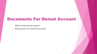 Documents for Demat Account | Motilal Oswal