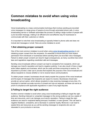 Common mistakes to avoid when using voice broadcasting.docx