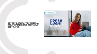 Get Top Quality Professional Essay Writing Help Service at Best Rates