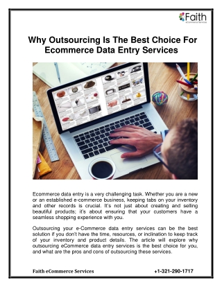 Why Outsourcing Is The Best Choice For Ecommerce Data Entry