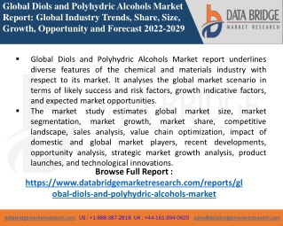 Diols and Polyhydric Alcohols Market-Chemical Material