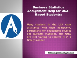 Business Statistics Assignment Help for USA-Based Students